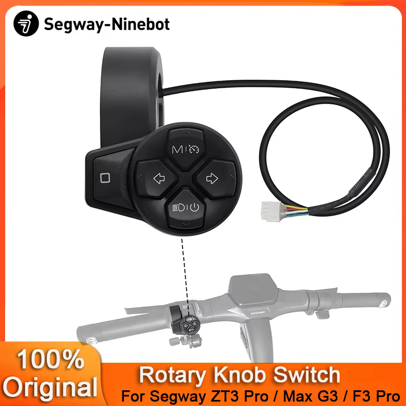 Interrupteur rotatif d'origine pour trottinette électrique Ninebot by Segway ZT3 Pro / Max G3 / F3 Pro