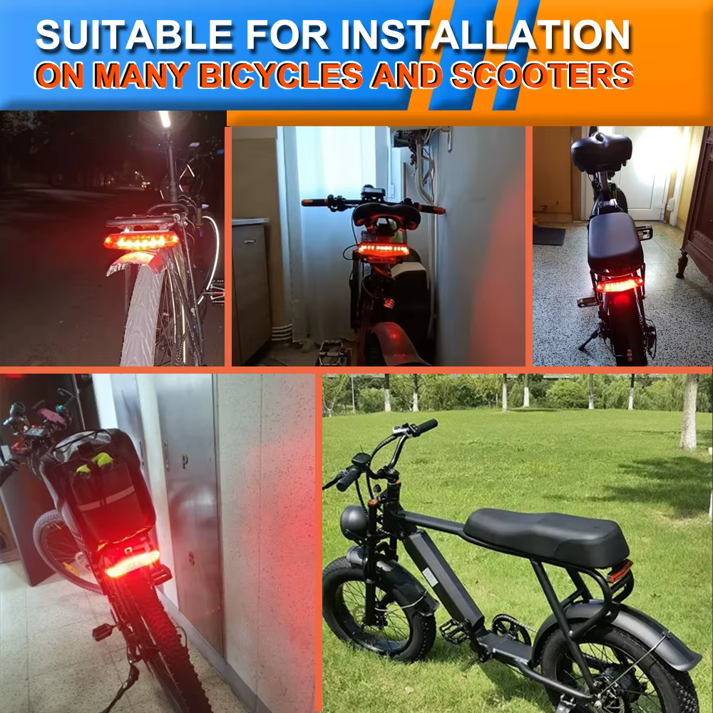 Clignotant et feu arrière de frein pour vélo électrique