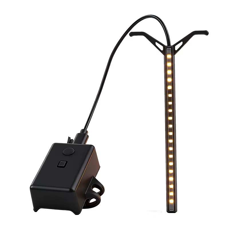 Feu arrière de vélo ESLNF RGB à fixation sur rail de selle