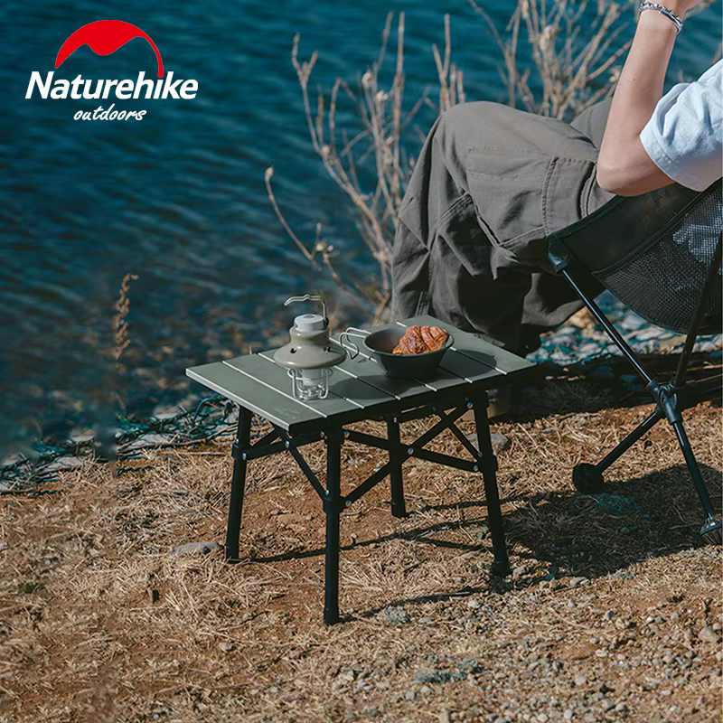 Natureifa-Mini Table Basse Pliante en Alliage d'Aluminium, Table à Manger Portable, Légère, Camping, Pêche en Plein Air, Jardin, Pique-Nique