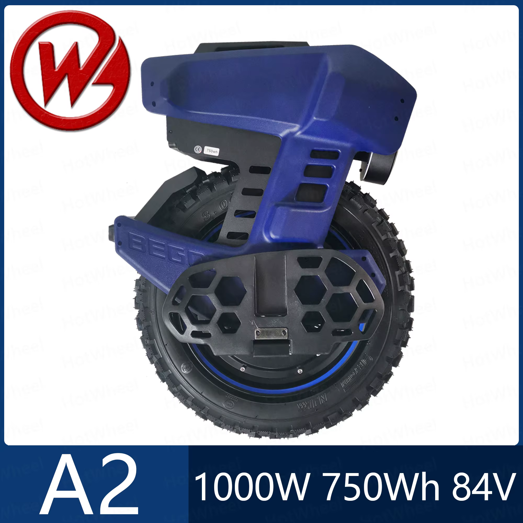 BEGODE A2 monocycle électrique 15 pouces Tubeless 1000W 84V 750Wh BGD EUC