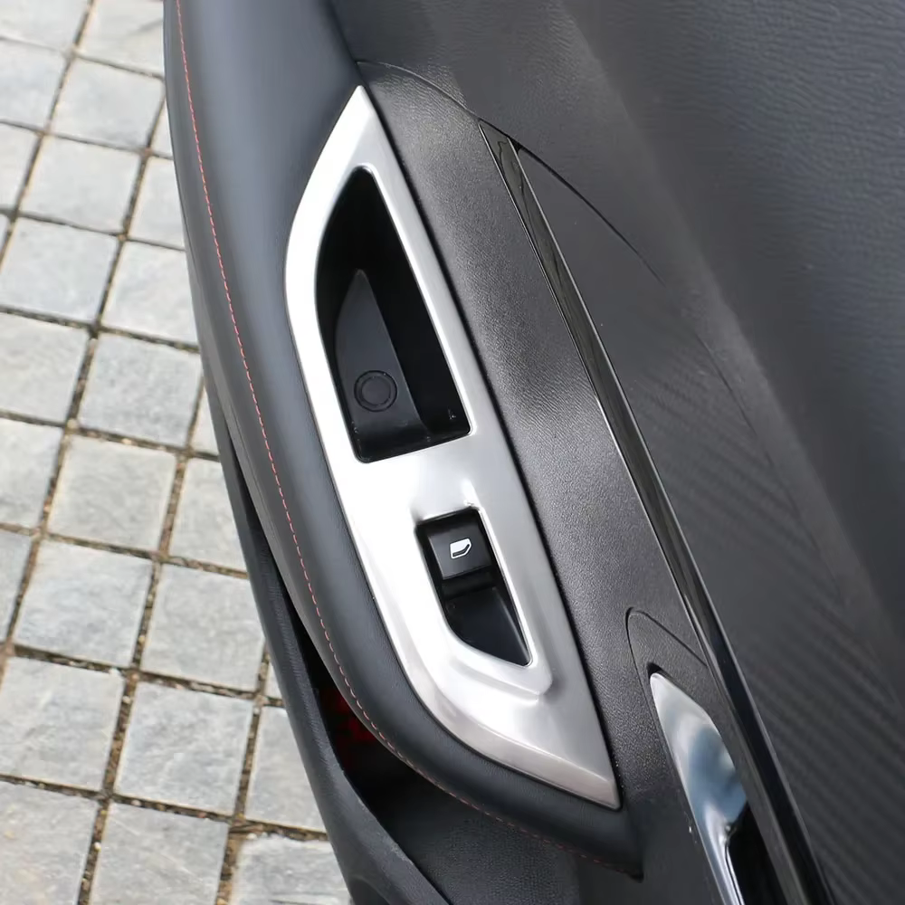 Autocollant de couverture de panneau de lève-vitre d'accoudoir de porte, accessoires LHD pour Peugeot 2008 2019-2023 E2008 2020-2022