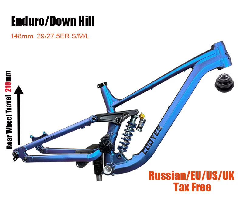 Cadre de vélo en aluminium à suspension intégrale