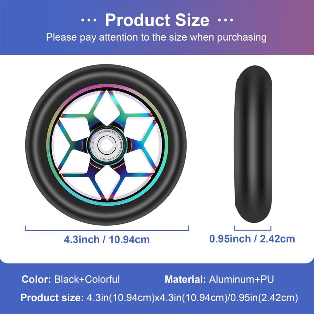 2 pièces 110mm roues de Scooter