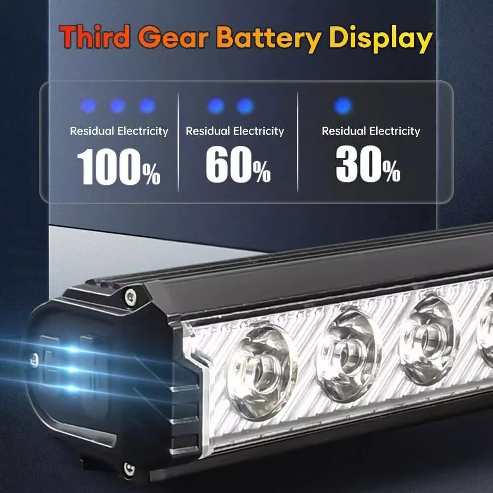 Kit de conversion de vélo électrique avec phare haute puissance rechargeable