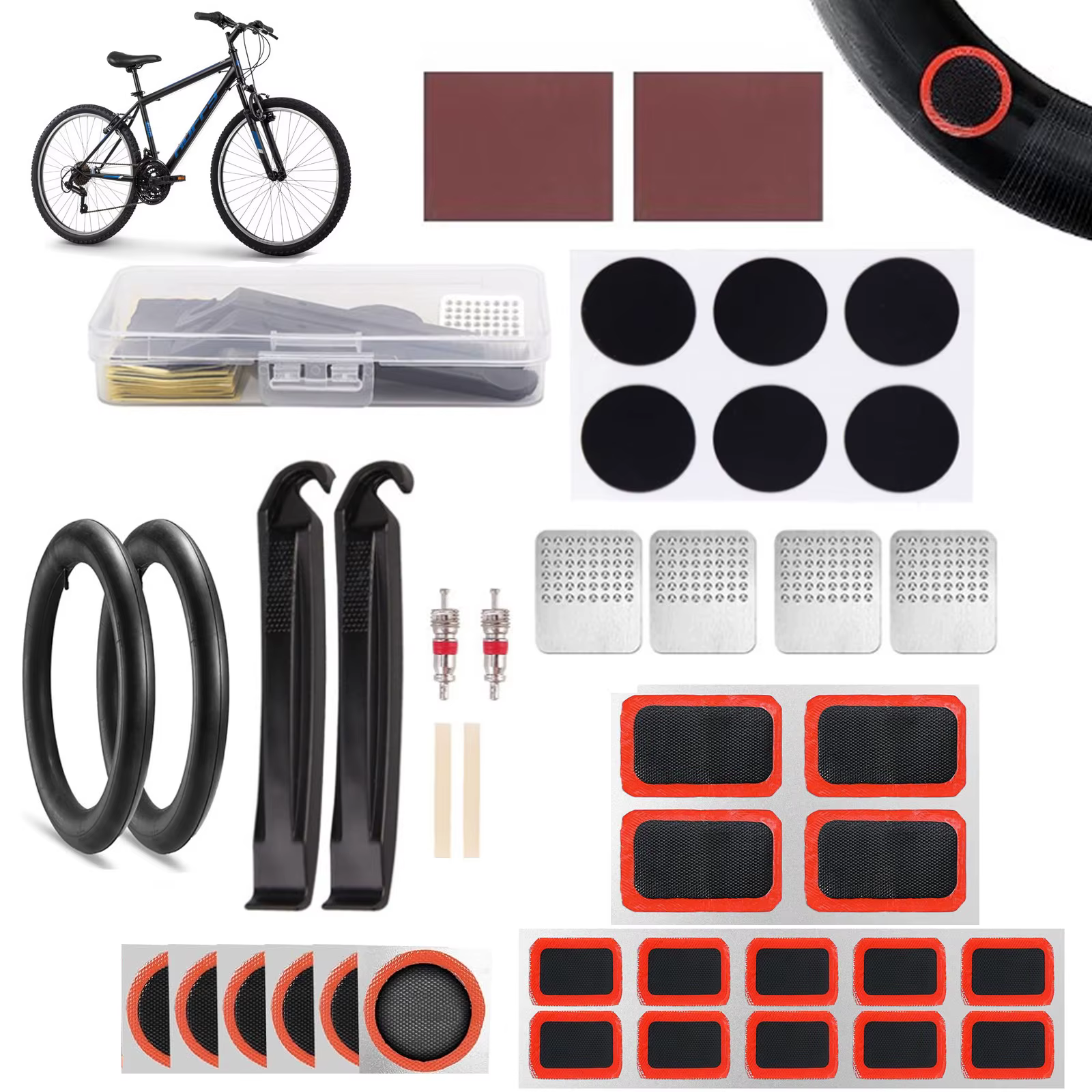 Kit d'outils de réparation de vélo portable 40 pièces