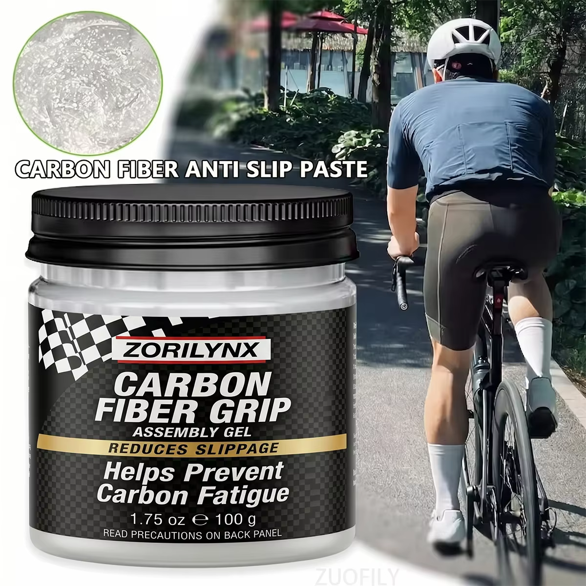 Graisse pour vélo en carbone professionnelle 100g | Pâte d'assemblage antidérapante pour réparations de vélos | Formule