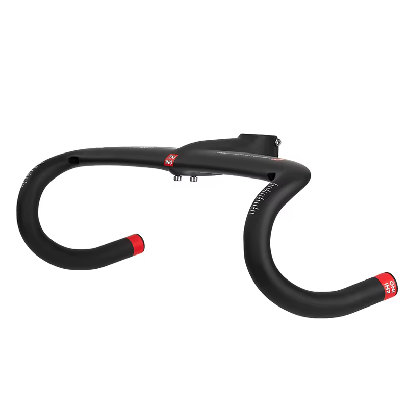 Nouveau ZNIINO noir entièrement en Fiber de carbone intégré guidon de vélo de route poignée