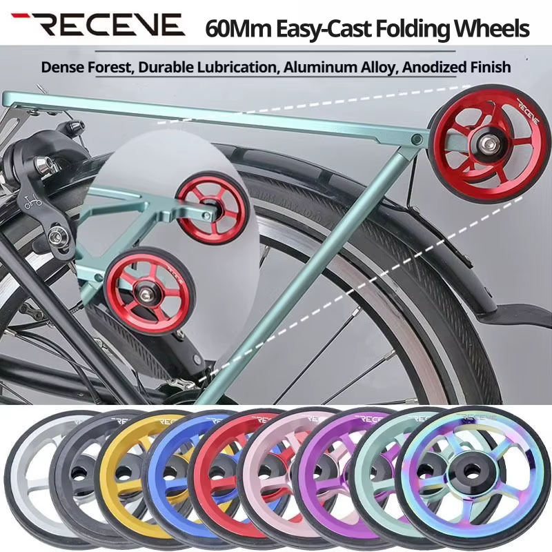 Roue facile à rouler de 60 mm pour vélo pliant Brompton en alliage d'aluminium