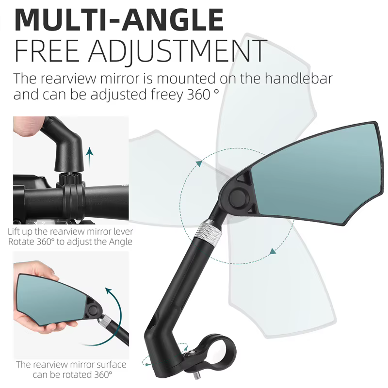 Rétroviseur de vélo antireflet 360 °