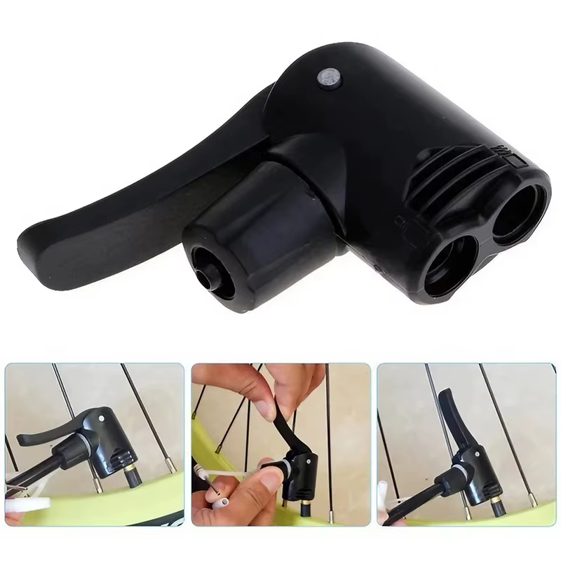 Adaptateur de Buse de Pompe à Vélo à Double Tête