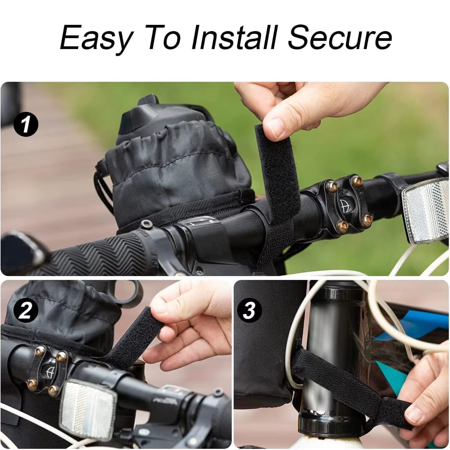 Sac porte-bouteille d'eau de vélo isolé avec rangement pour téléphone