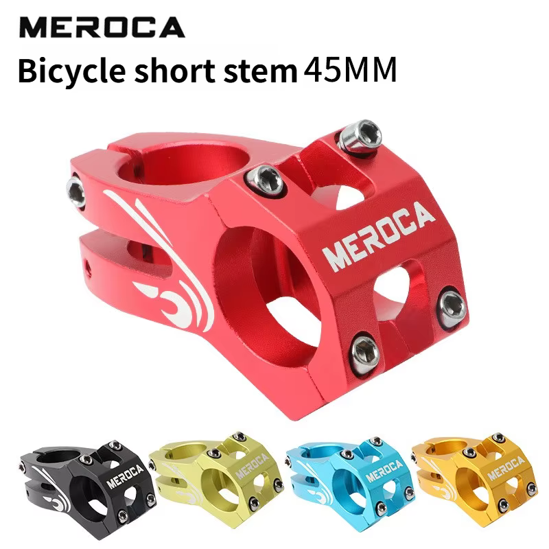 Potence de vélo MEROCA 45 mm, potence courte creuse, 28,6*31,8 mm, noir, rouge, or, bleu, pour vélo de montagne et vélo de route