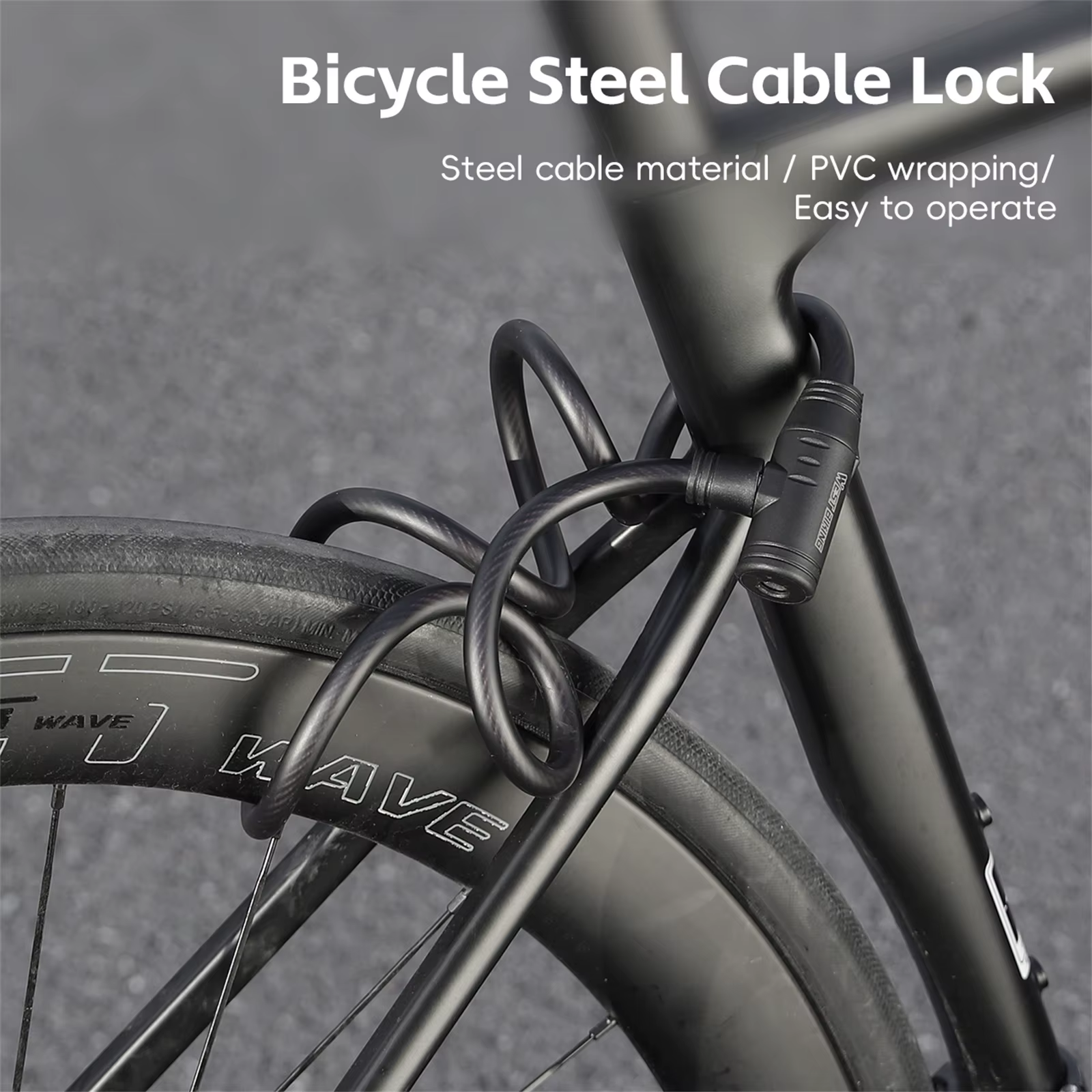 Serrure de câble en acier pour vélo