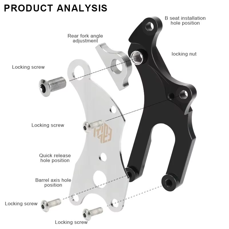 RIDERACE adaptateur de frein à disque de vélo roue arrière