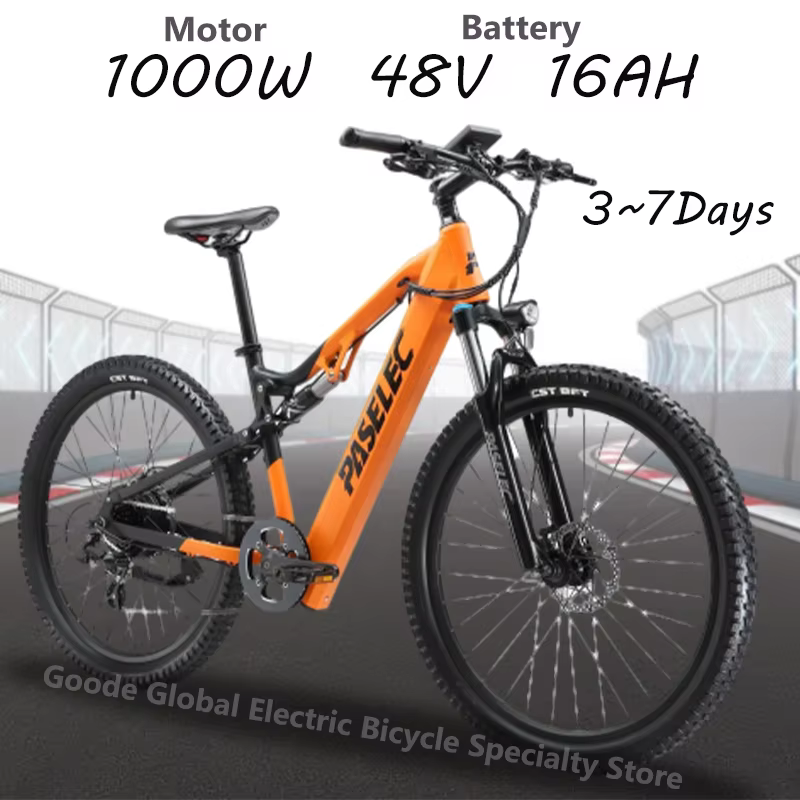 Ebike 2026 GS9 27.5 pouces pneu cadre en alliage d'aluminium adulte vélo électrique 1000W moteur arrière sans brosse 48V 16Ah batterie au Lithium