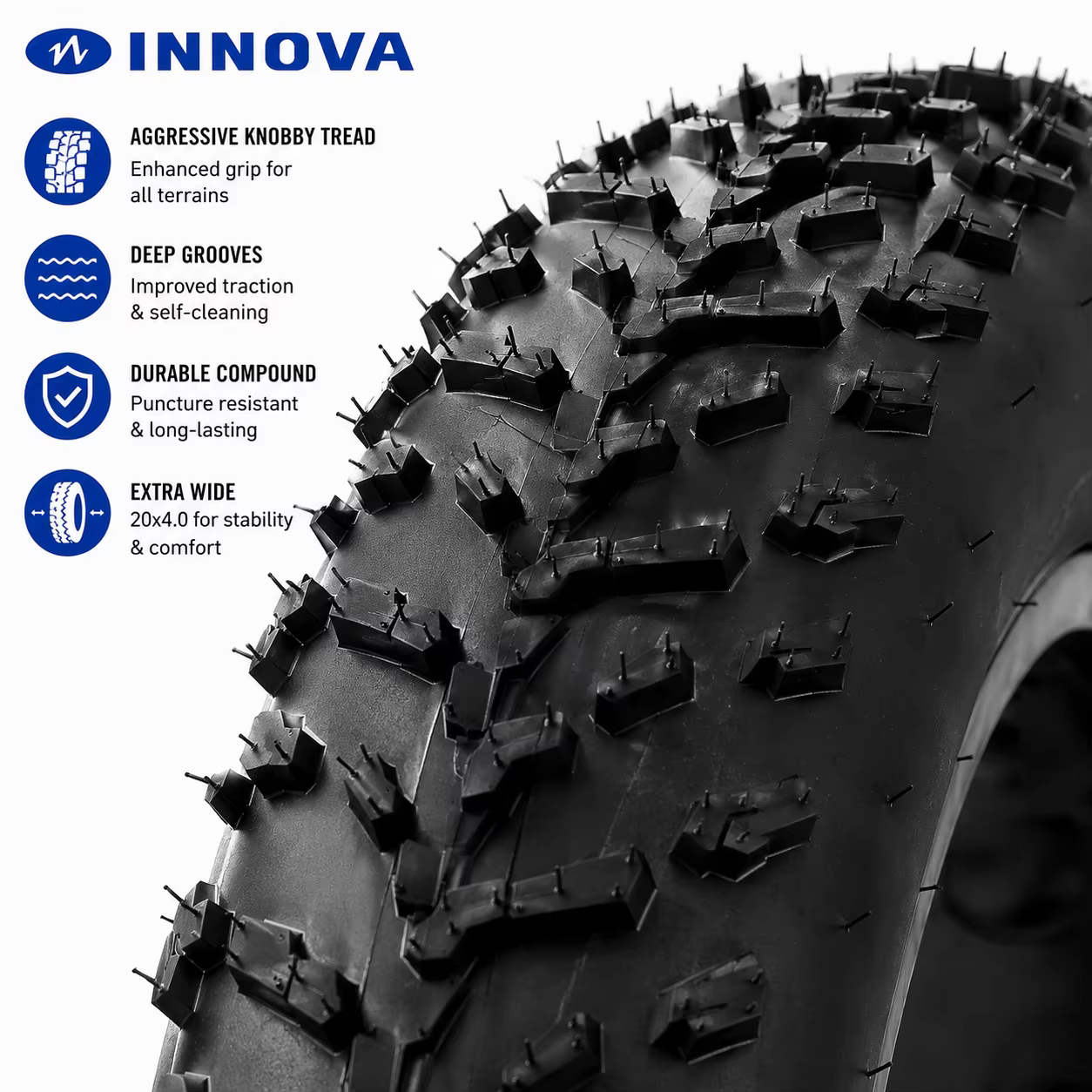 Pneu de vélo INNOVA LV-1003 20x4.0 pour VTT
