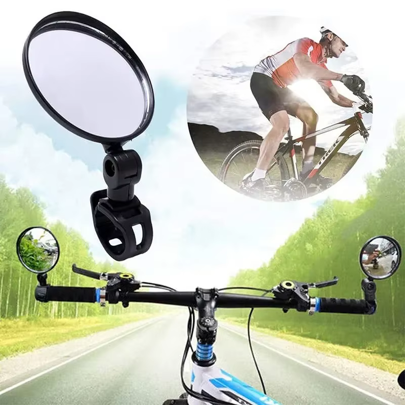 Rétroviseur de vélo, miroir convexe rotatif à 360 degrés réglable pour guidons de VTT