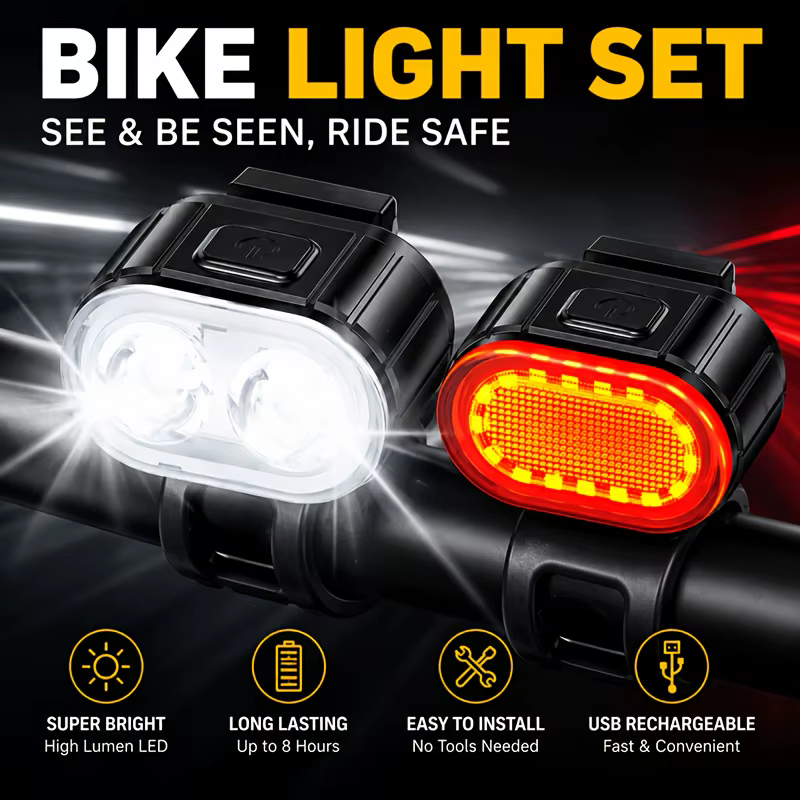 Éclairage de vélo rechargeable