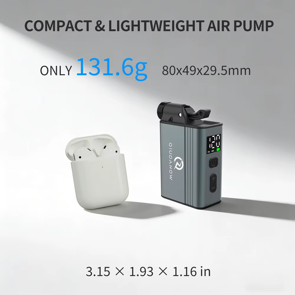 Pompe à air électrique portable pour pneus de vélo avec écran numérique