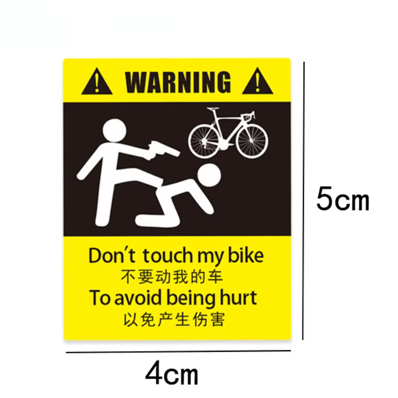 Autocollant en iode drôle WhatsApp 'T TOUCH MY BIKE