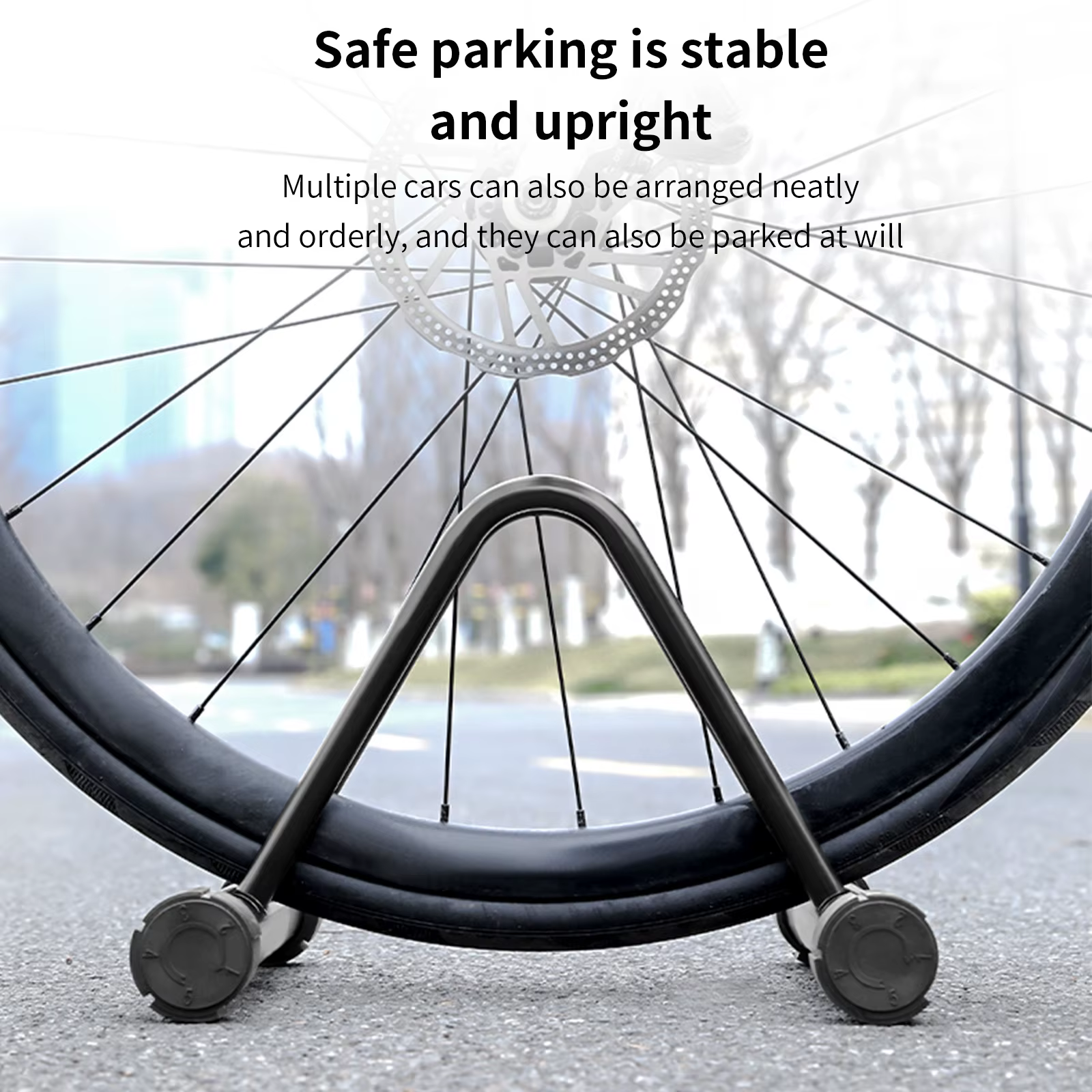 Support de stationnement vertical TOSUOD pour vélos, réglable, antidérapant, en acier à haute teneur en carbone, accessoires de vélo
