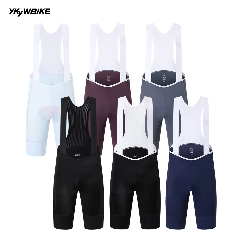 YKYWBIKE Cuissard de cyclisme pour homme avec bretelles MITI italiennes
