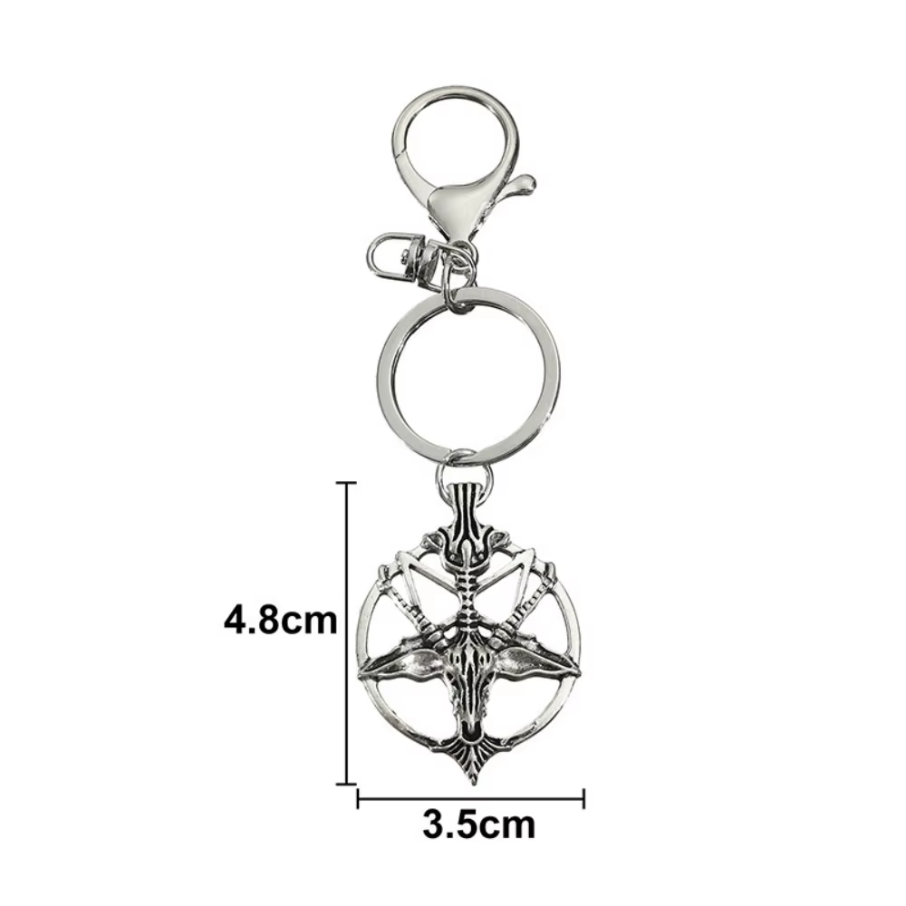Bijoux gothiques de sorcière, mode Glamour rétro pour femmes, pentagramme Pan dieu crâne, créativité tête de chèvre, pendentif épée, porte-clés