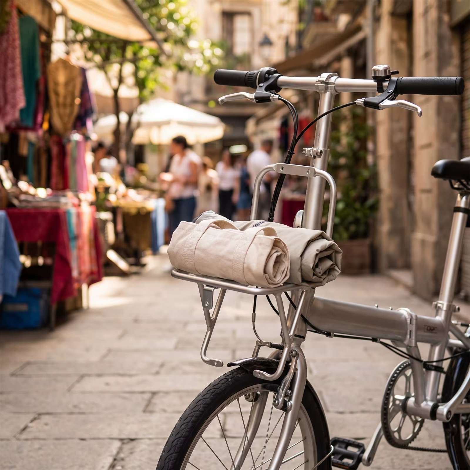 Porte-bagages avant professionnel pour vélo en acier inoxydable avec pinces en aluminium pour le transport de bagages