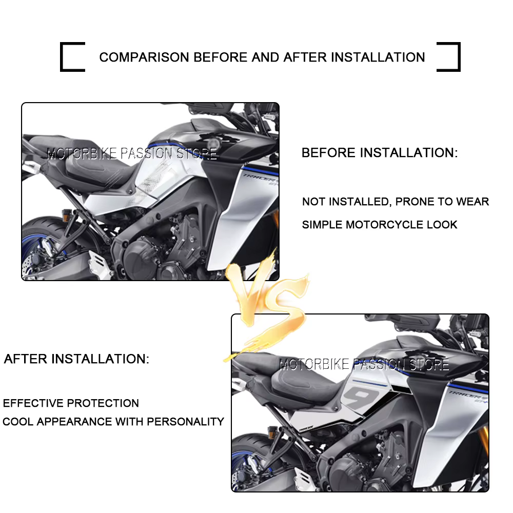 Analyste d'autocollants de protège-mains de moto, gel 3D, autocollants en résine d'élection, accessoires pour Yamaha ongler 9, 2023, 2023