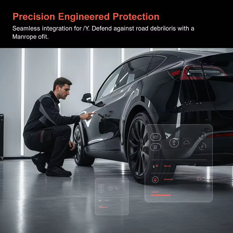 Garde-boue pour voiture pour Model Y Model 3, accessoires avant et arrière, garde-boue anti-éclaboussures, gardent la peinture propre par tous les temps