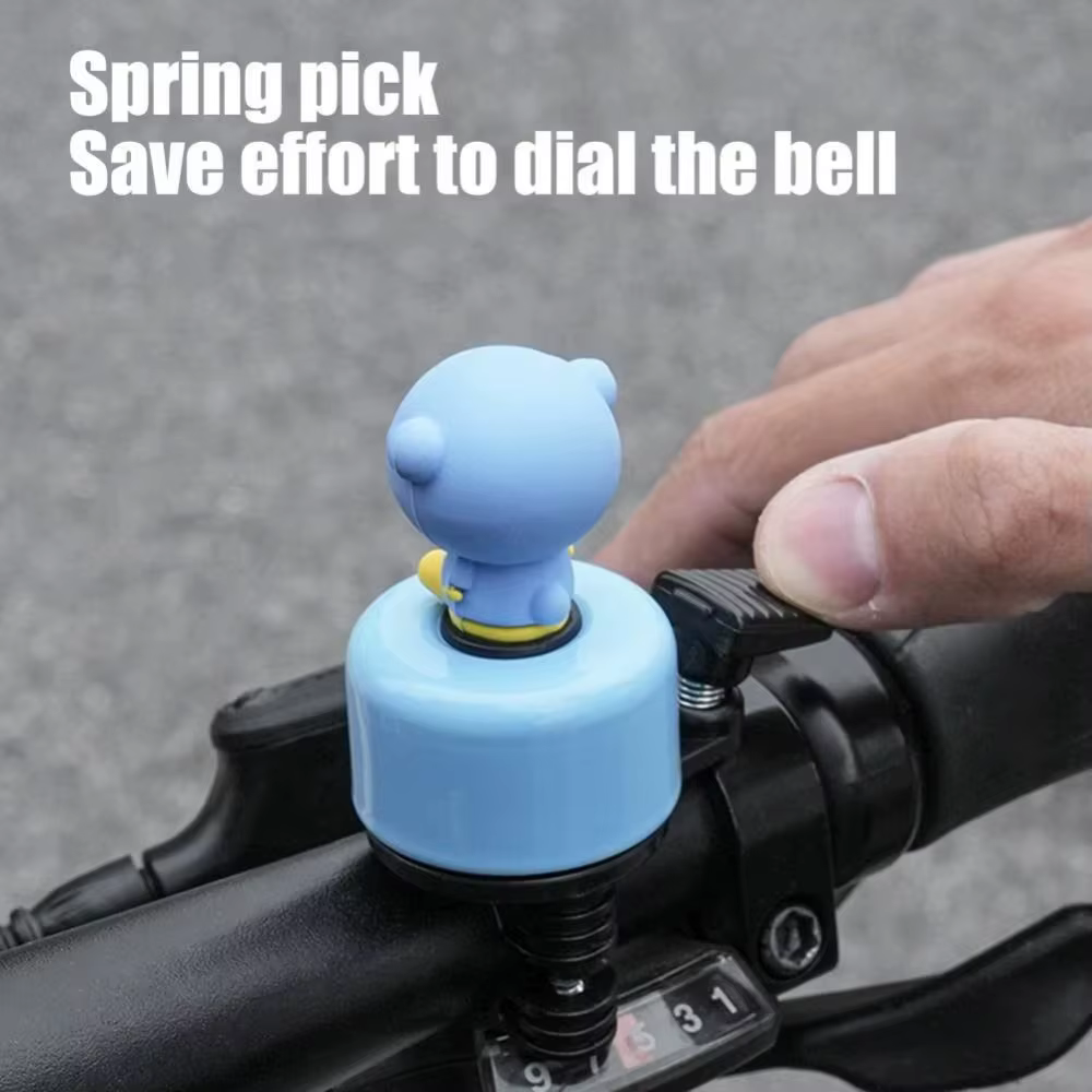 Mini cloche de vélo pliante avec motif animal de dessin animé