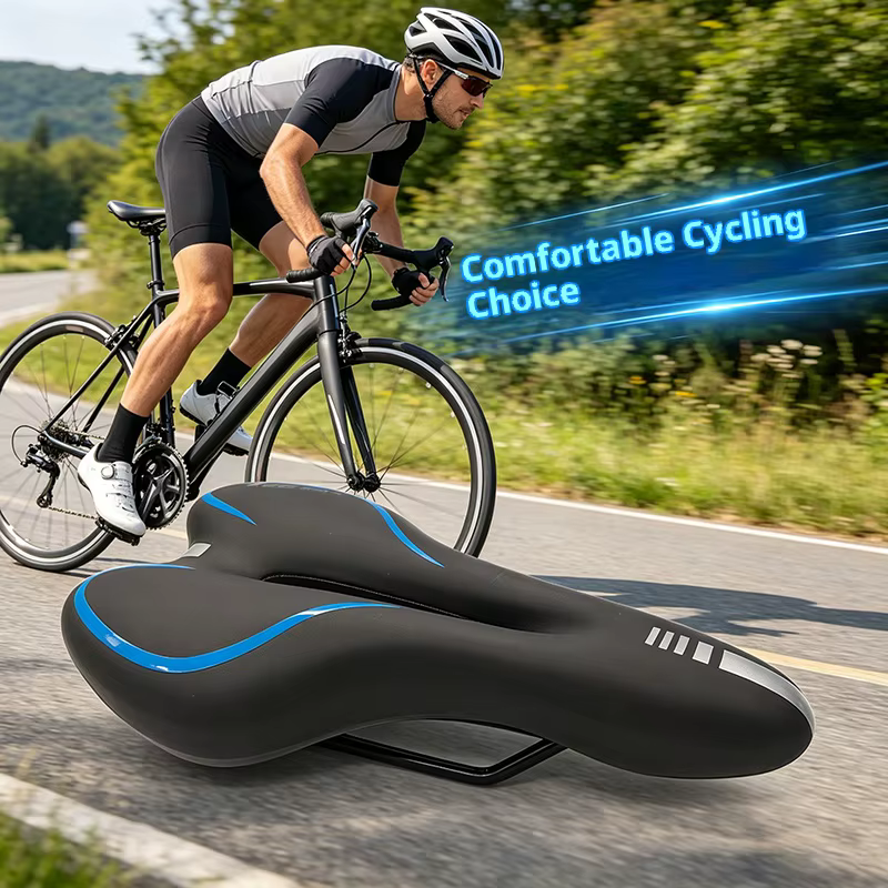Selle de vélo en silicone avec coussin