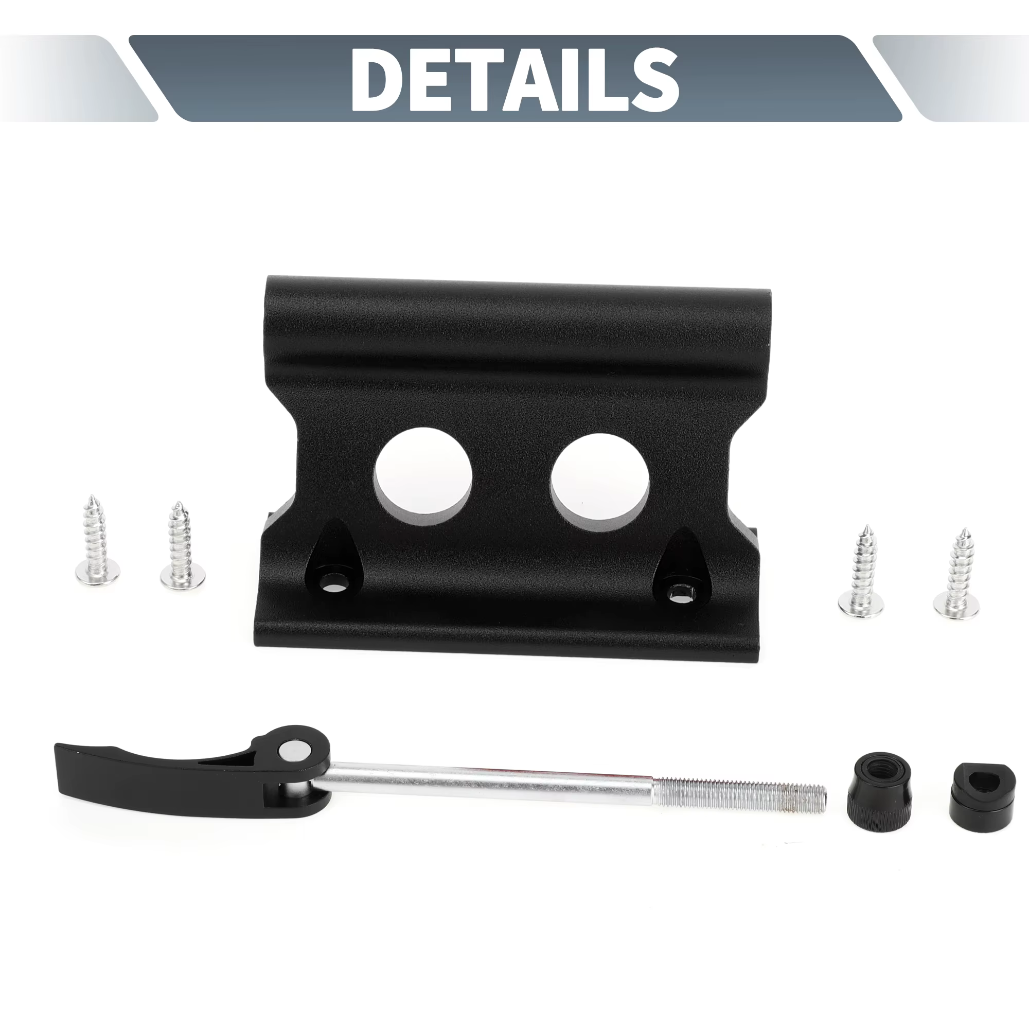 X Autohaux 1 pièce support de montage de fourche de vélo universel à dégagement rapide Portable en alliage d'aluminium noir