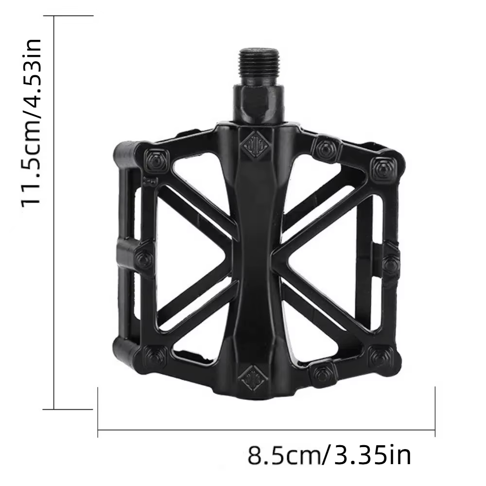 1 paire de pédales de vélo à double roulement en alliage d'aluminium