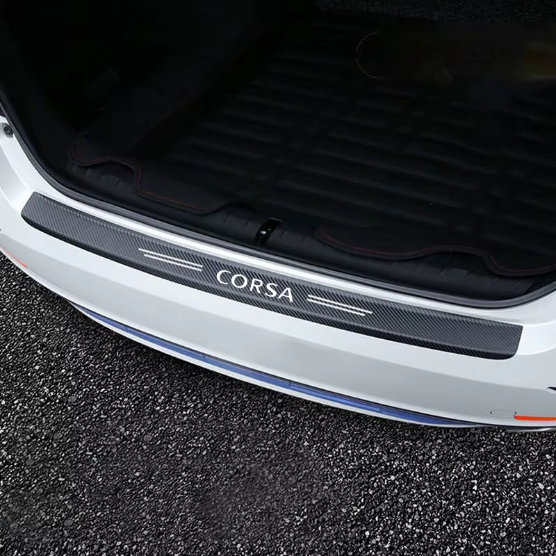 Protection de seuil de porte de voiture tendance, couvre-pédale de bienvenue, bande anti-salissure et anti-rayures pour accessoires Opel Corsa