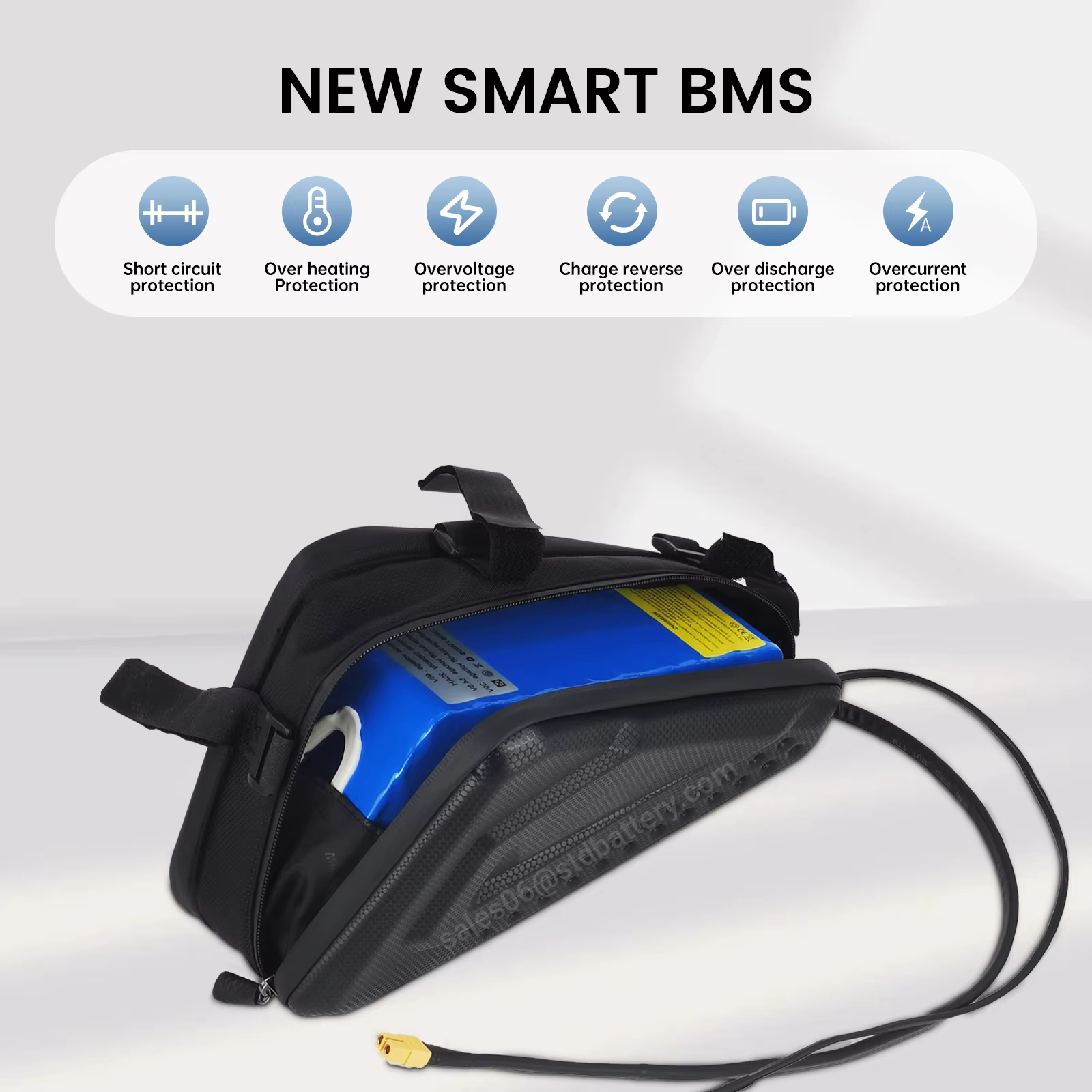 Batterie lithium-ion triangulaire pour moteur de vélo électrique