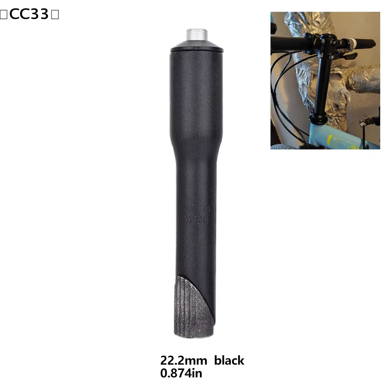 Extension de tige de fourche de vélo, 22,2 mm, en alliage d'aluminium, adaptateur de rehausseur de tige de vélo de route et de montagne, pour tige sans filetage de 1 1/8 pouces〔CC33〕