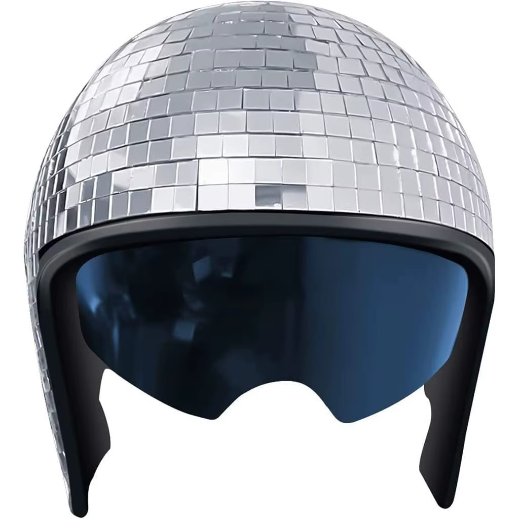 Casque boule disco, miroirs scintillants
