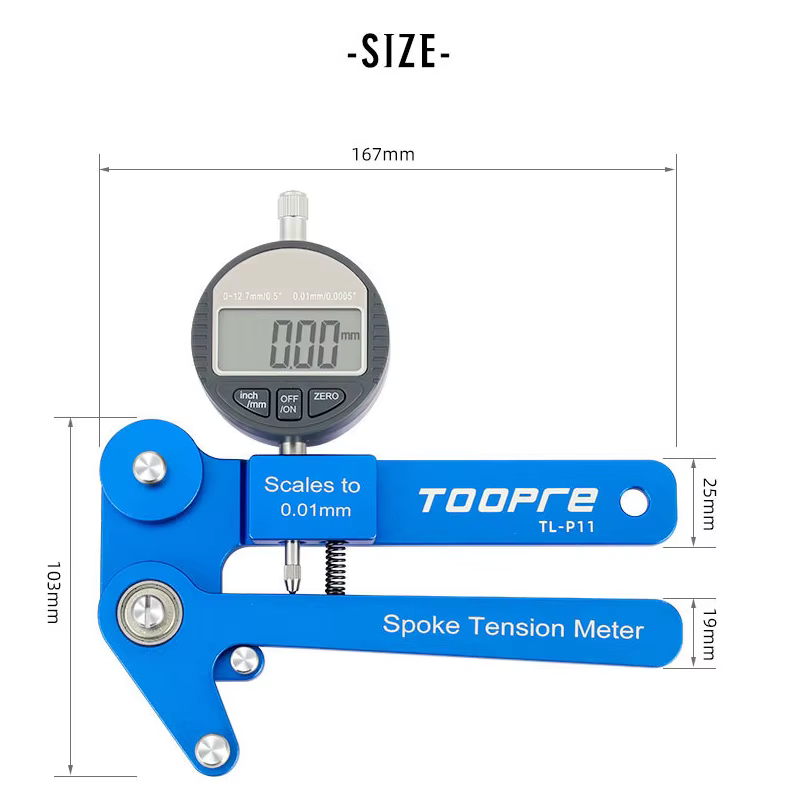 TOOPRE – tensiomètre à affichage numérique pour rayons de vélo