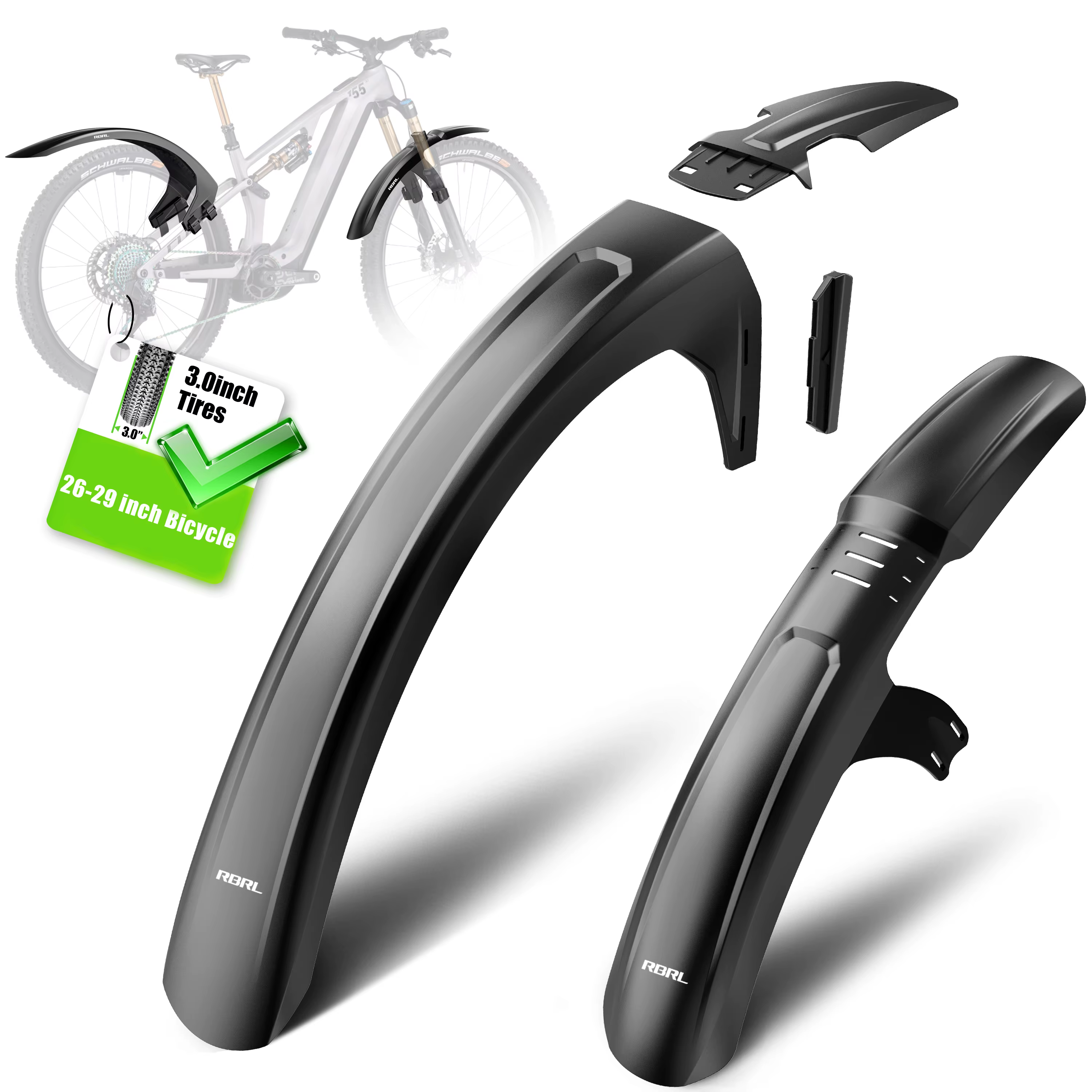 RBRL vtt garde-boue de vélo Velcro