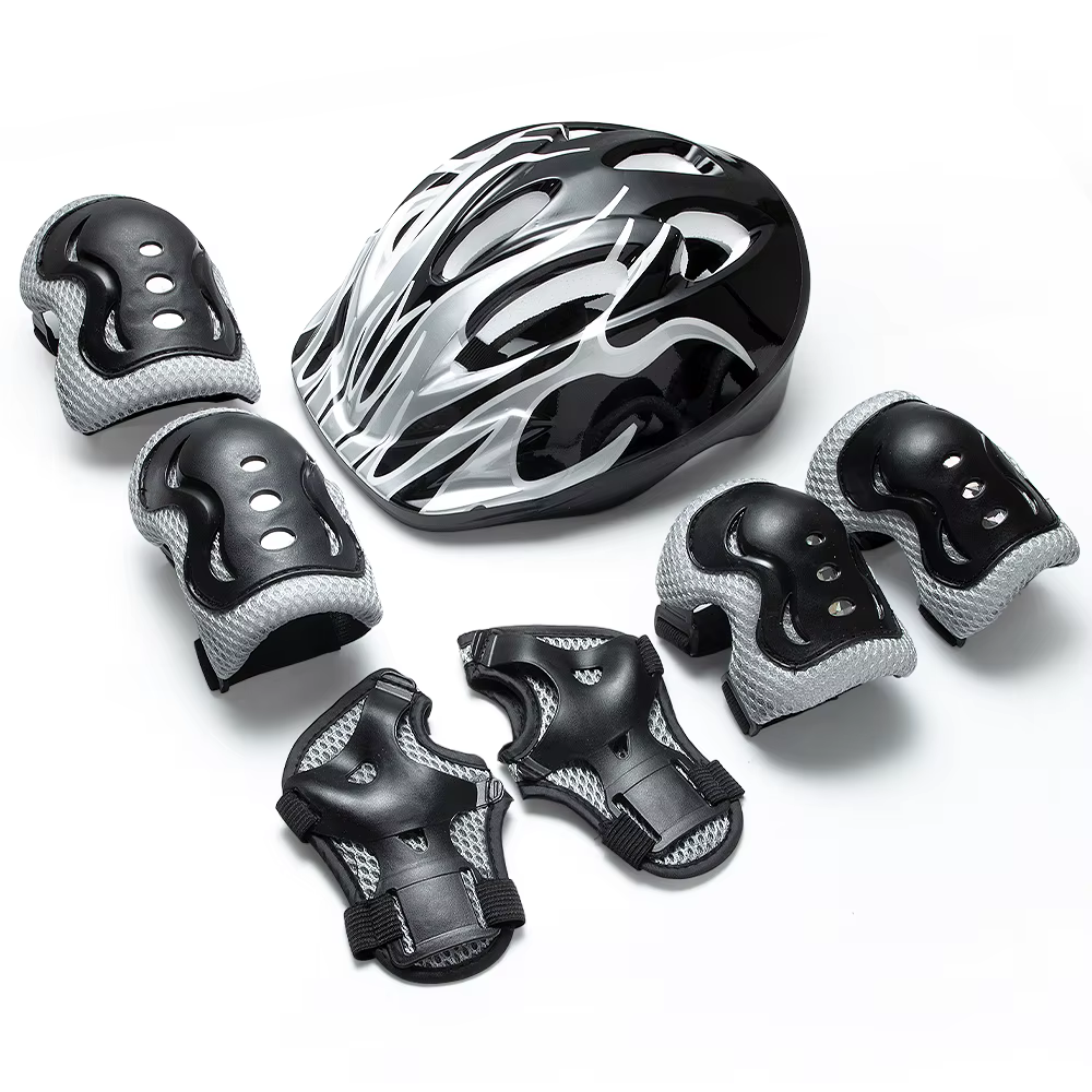 1/2/3 ensembles de casques de sécurité pour vélo, avec protections intégrées, protège-genoux, protège-coudes et protège-poignets, équipement de protection complet pour les enfants de 3 à 10 ans.