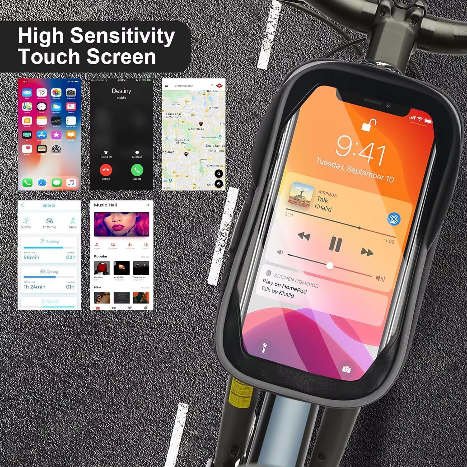 Support de téléphone pour guidon de vélo
