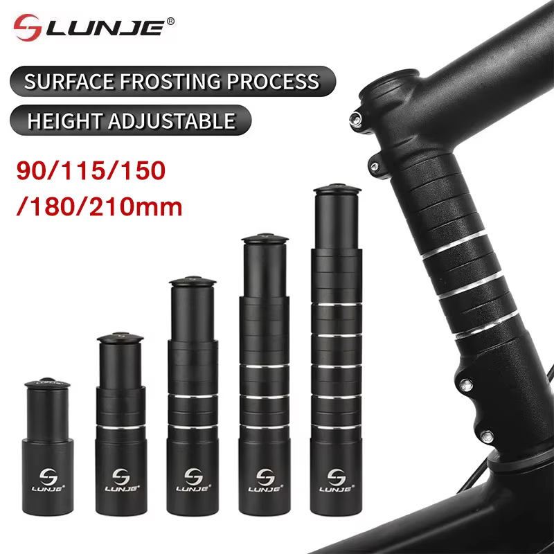 Extension de rehausseur de tige de vélo en alliage d'aluminium, extension de tige de vélo réglable, rehausseur de guidon de vélo, fourche avant, accessoire de vélo