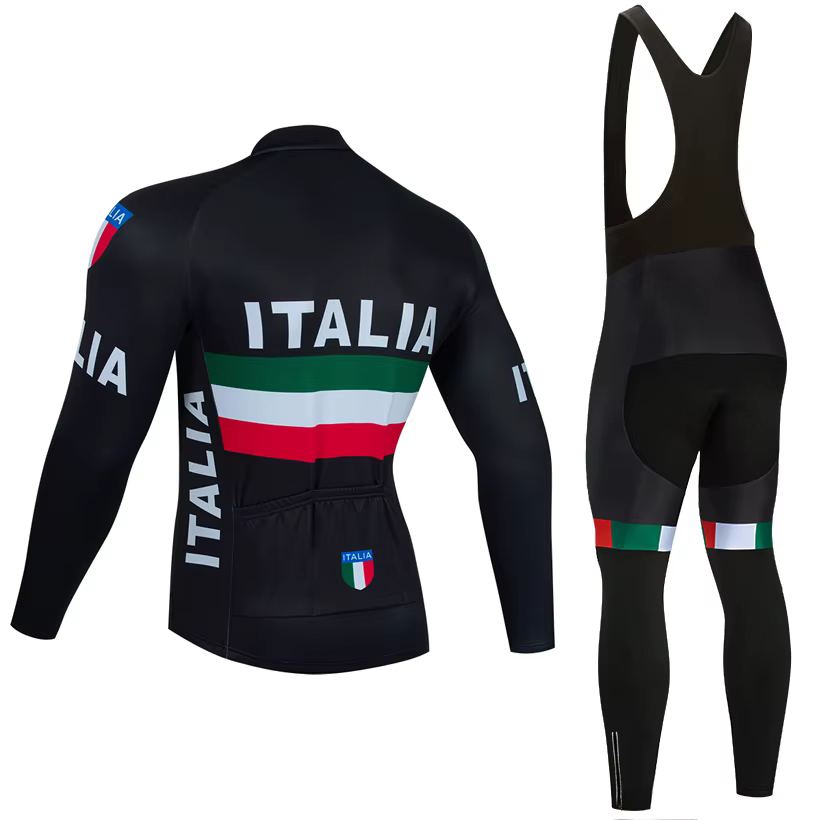 Ensemble de maillot et pantalon de cyclisme d'hiver