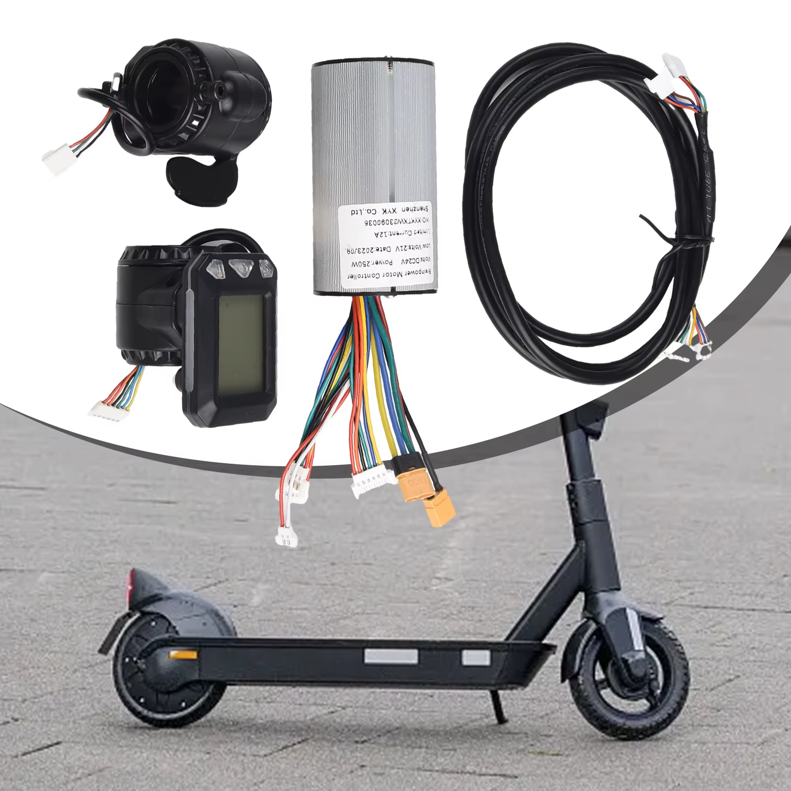 24/36V 350W avec écran LCD moniteur jeu de freins contrôleur e-scooter électrique Scooter vélo pièces d'équipement de cyclisme