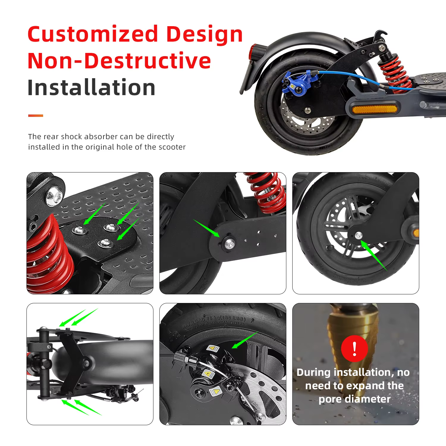 Ulip-Ensemble de suspension arrière pour scooter électrique Xiaomi 3