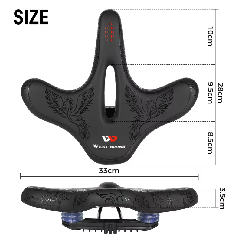 WEST BIKING Coussin de Selle de Vélo Confortable pour VTT et Cyclisme