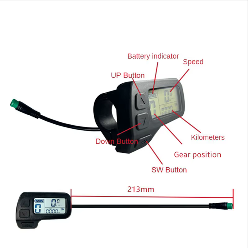 Accessoires électriques d'Ebike de conversion de moteur d'entraînement d'affichage du KT-LCD11 5Pin