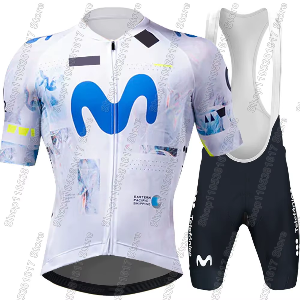 Ensemble Maillot et Short de Cyclisme Équipe Pro France Tour 2026 – Tenue VTT et Vélo de Route TDF Espagne